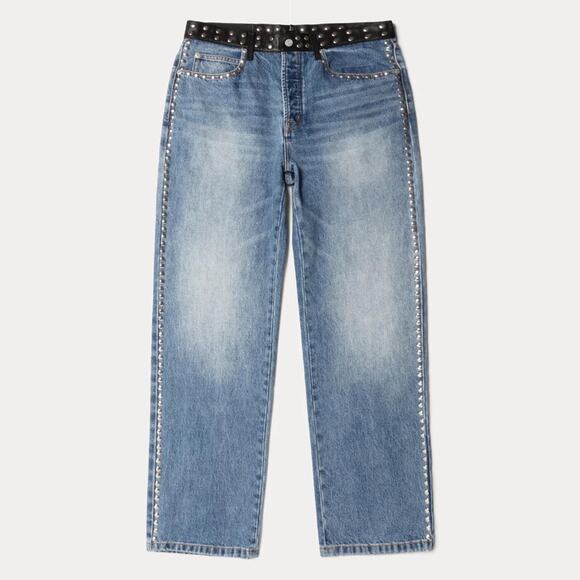 🖤 Stussy x Wales Bonner Studded Denim Jeans Men 34 - Picture 1 of 6